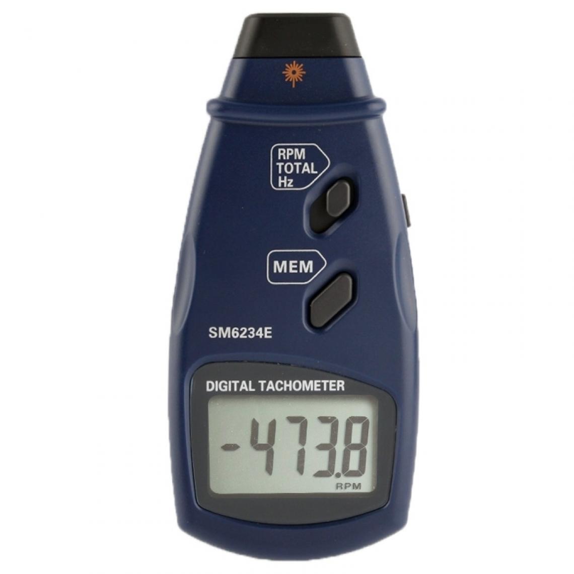 Wewoo - Tachymètre numérique de photo laser sans contact RPM Tach SM6234E - Appareils de mesure