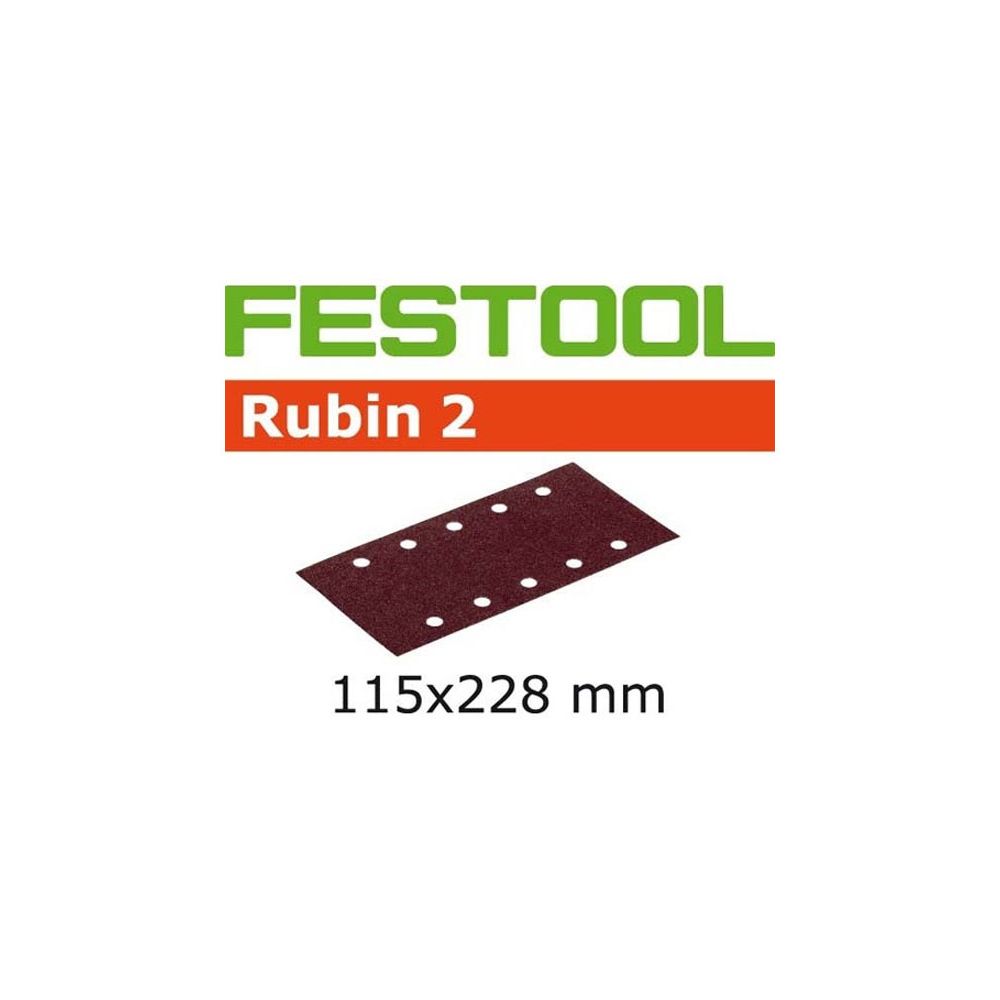 Festool - Lot de 50 abrasifs stickfix 115x228mm pour bois STF 115x228 P180 RU2/50 FESTOOL 499036 - Accessoires brossage et polissage