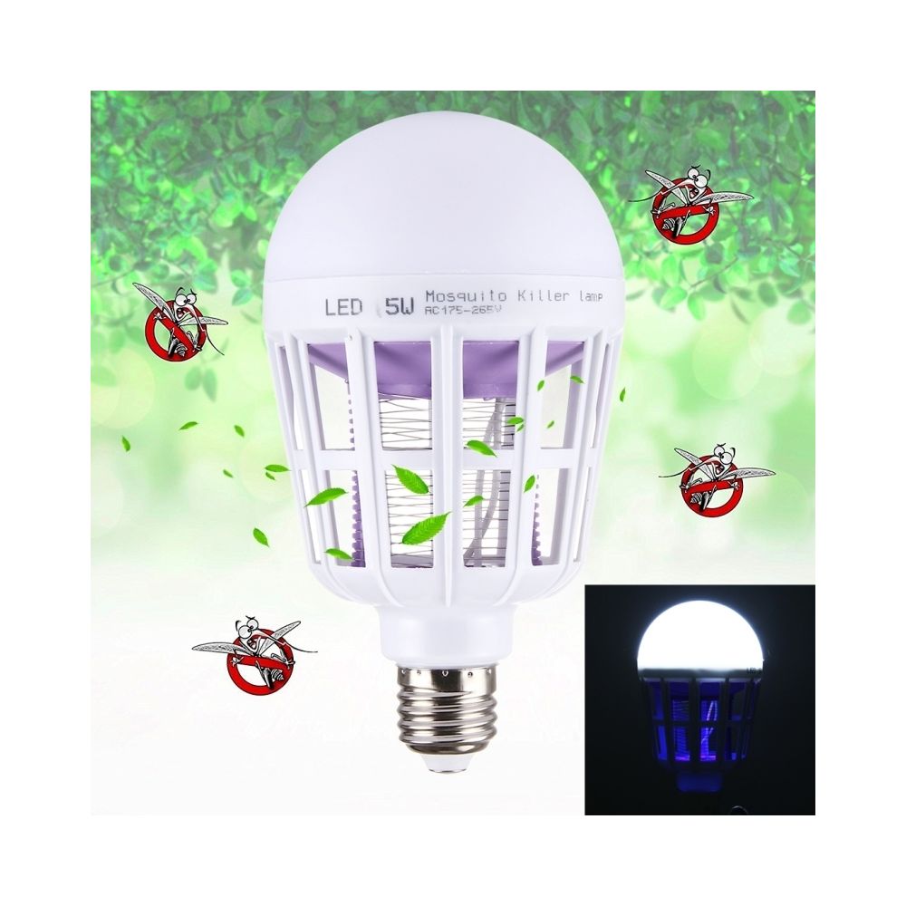 Wewoo - Ampoule Violet E27 15W Lumière Blanche + 365 NM Insectes Mouches Léger Rejeter Zapper Mosquito Killer LED Ball Raide Lampe, AC 175-265V - Ampoules LED
