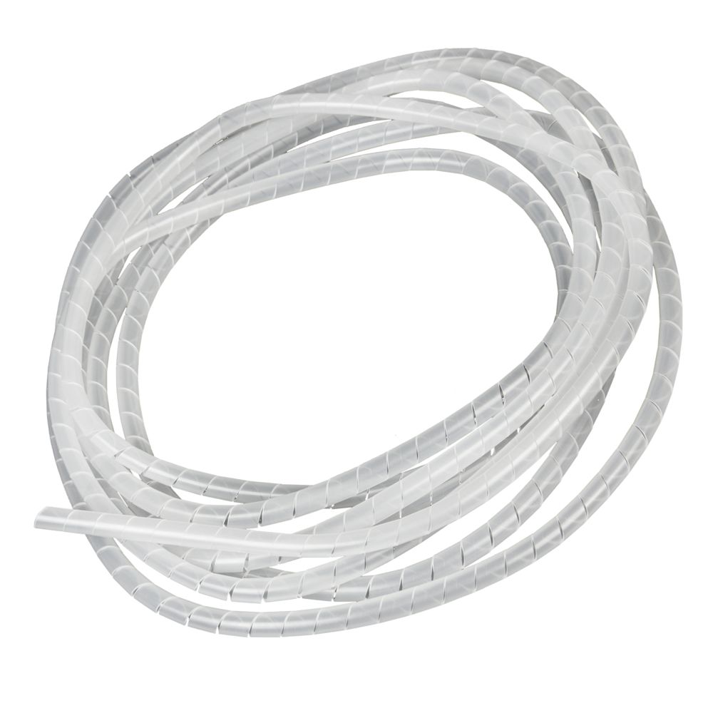 Maclean - Cache câble spirale transparente 20,4 * 22 mm 3 m - Accessoires de câblage