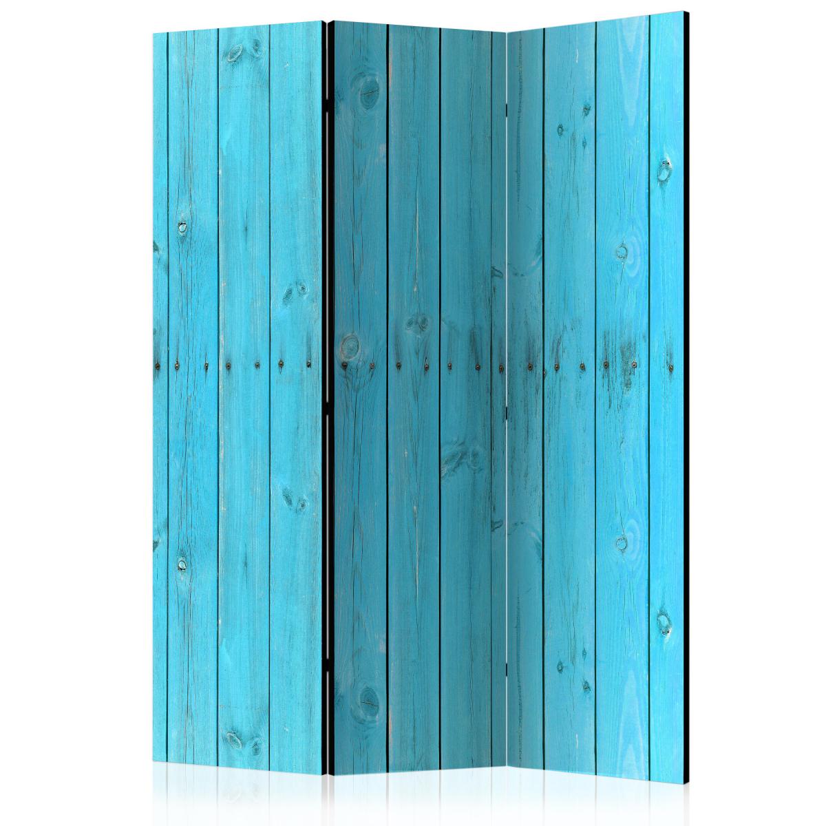 Bimago - Paravent 3 volets - The Blue Boards [Room Dividers] - Décoration, image, art | 135x172 cm | - Cloisons