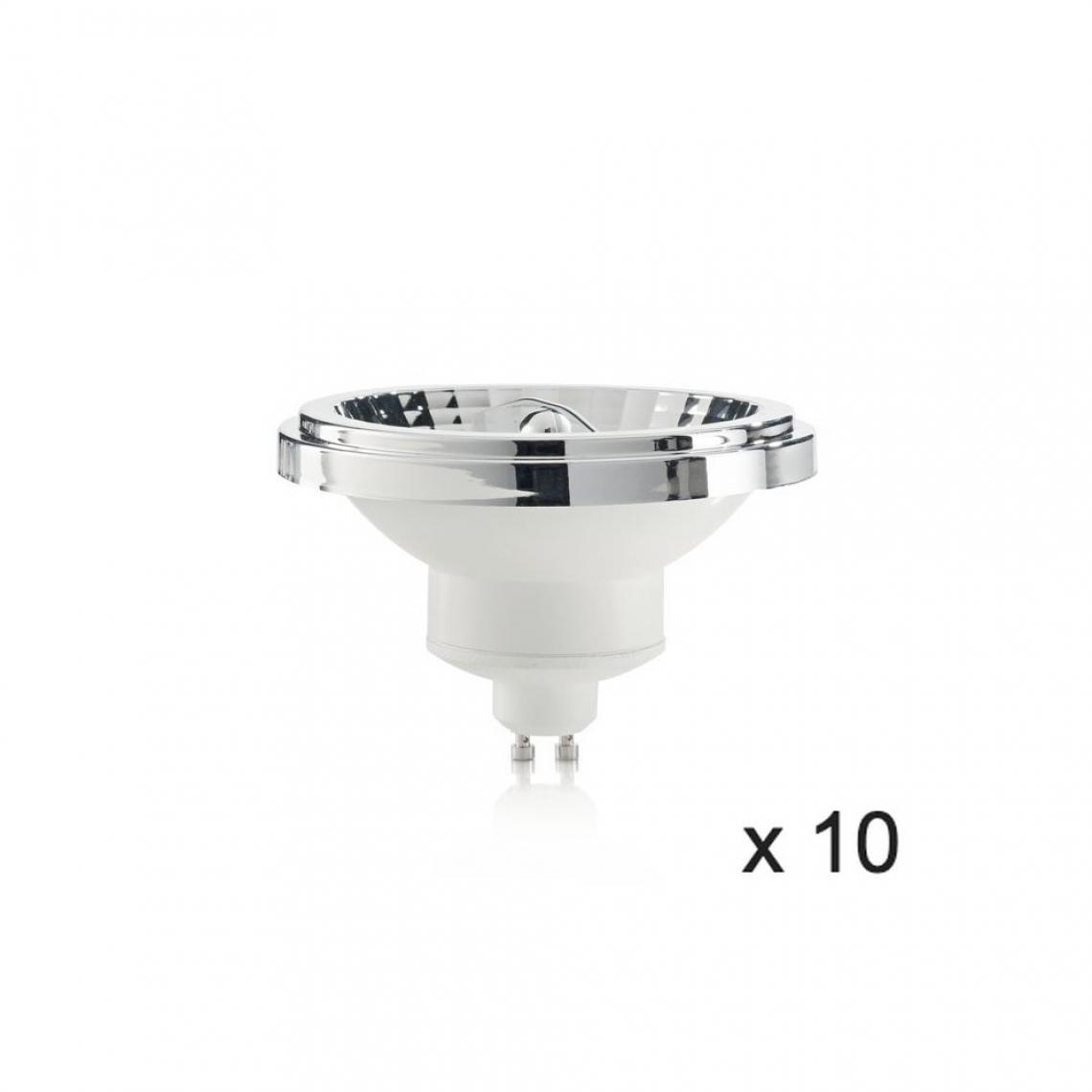 Ideal Lux - Ampoule (x10) 13W GU10 Chromé D11,1 253398 - Ampoules LED