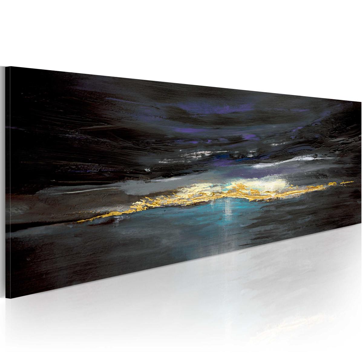 Bimago - Tableau peint à la main - Après l'orage vient le soleil - Décoration, image, art | 100x40 cm | - Cloisons