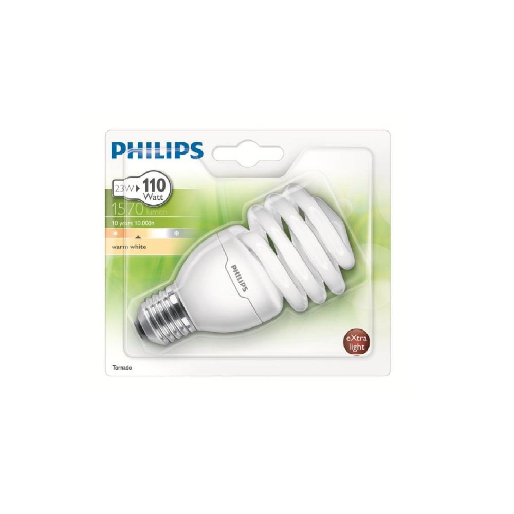 Philips - Ampoule à économie d'énergie spirale Tornado T2 23W - Ampoules LED