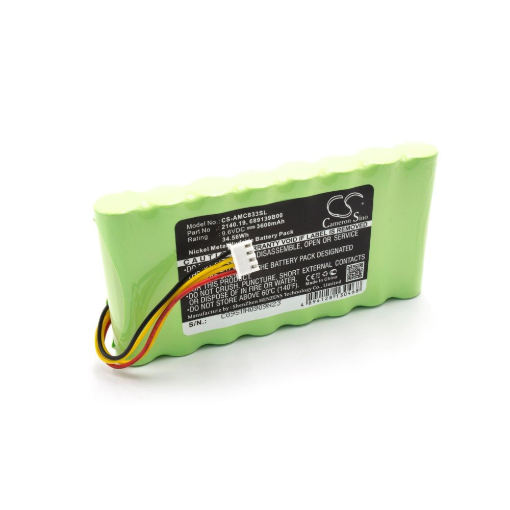 Vhbw - vhbw NiMH batterie 3600mAh (9.6V) pour appareil de mesure multimètre comme AMC 2140.19 - Piles rechargeables