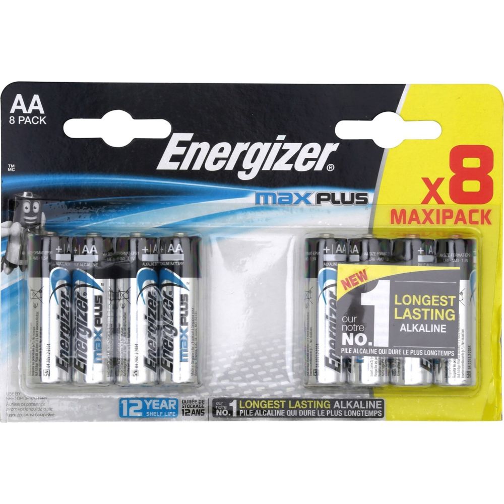 Energizer - Pile Alcaline Max Plus AA LR6 1.5v - Piles standard