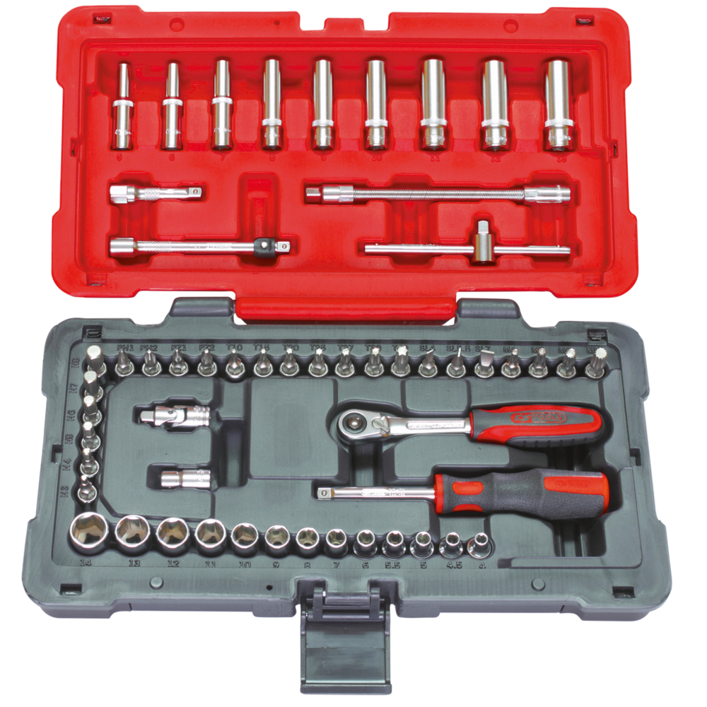 Ks Tools - Coffret de douilles et accessoires ULTIMATE® 1/4"", 54 pièces KS TOOLS 922.0654 - Clés et douilles