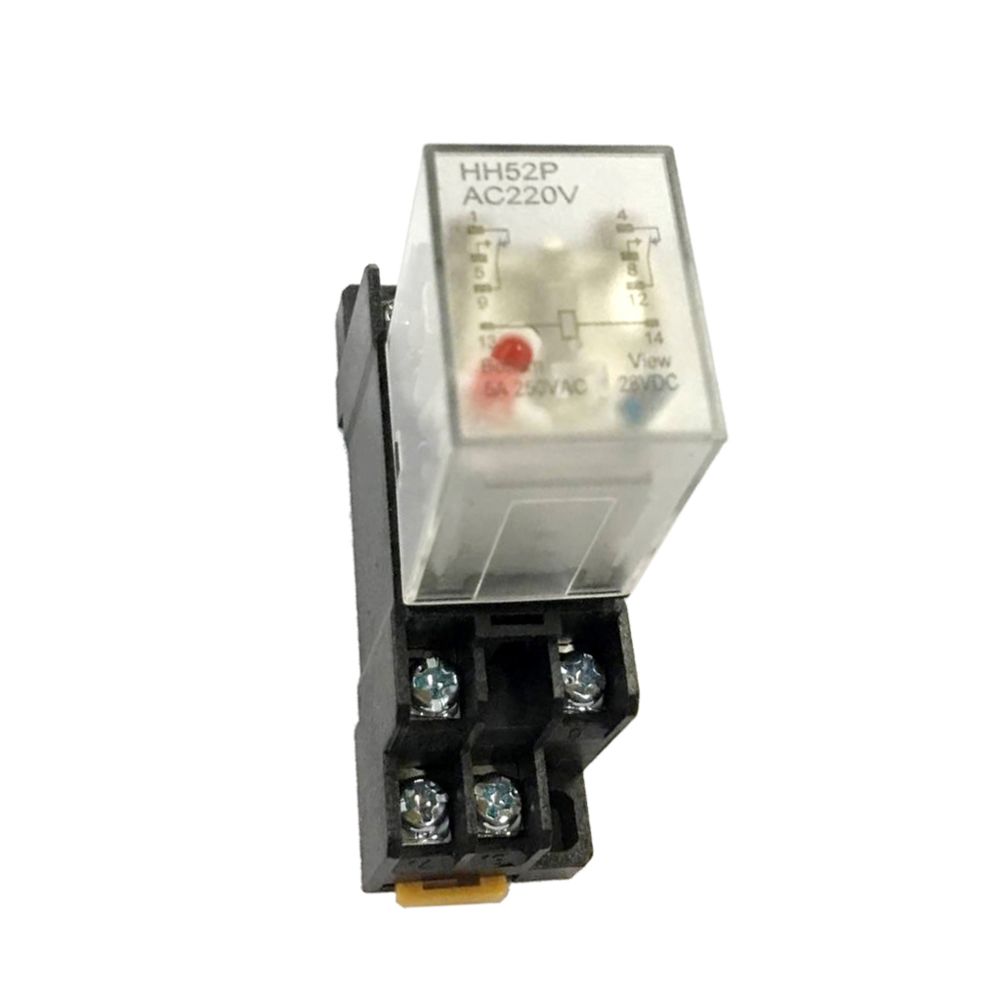 marque generique - 220v bobine de courant alternatif dpdt micro mini relais avec support de base de douille - Appareils de mesure