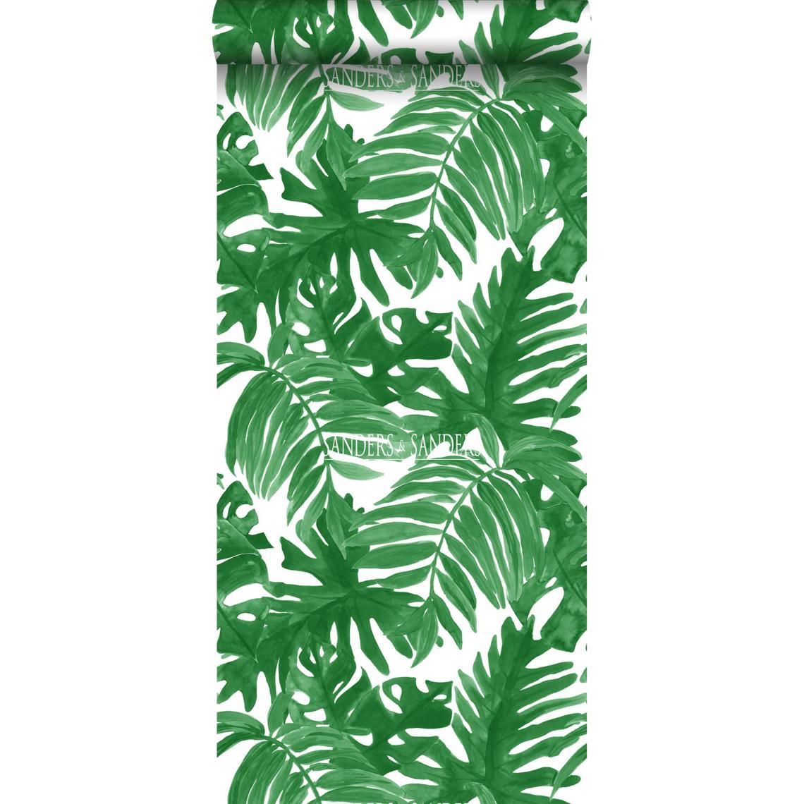 Sanders & Sanders - Sanders & Sanders papier peint feuilles de palmier vert jungle tropicale - 935266 - 0.53 x 10.05 m - Papier peint