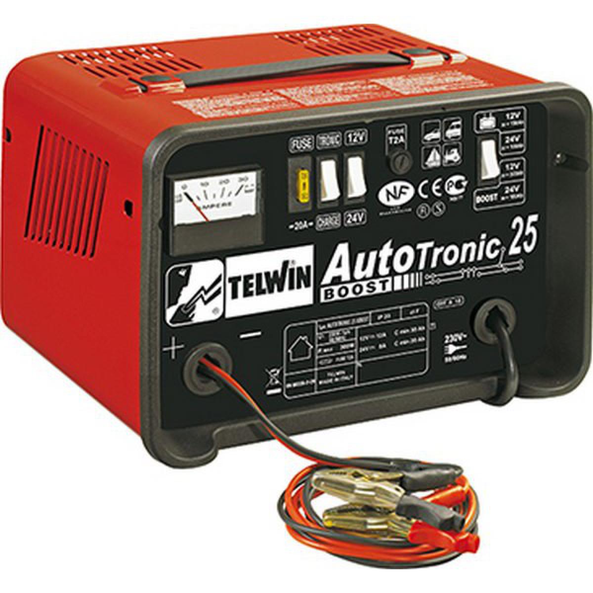 Telwin - Chargeur de batterie AUTOTRONIC 25 BOOST, Tension de secteur : 230 V - Chargeurs de piles