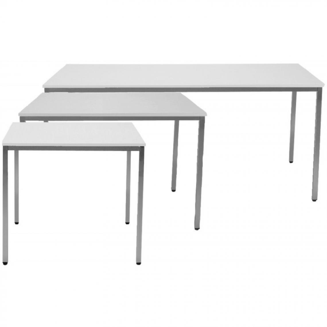 marque generique - Table 1200x800 mm gris clair/gris clair - Cheville