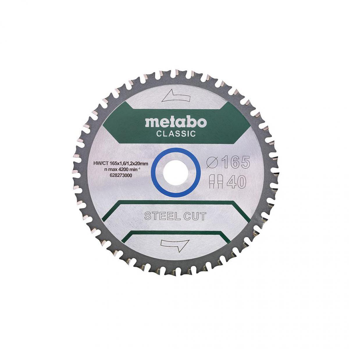 Metabo - Metabo - Lame de scie circulaire classic 165x1.6x20 mm 40 dents FZFA/FZFA - Outils de coupe