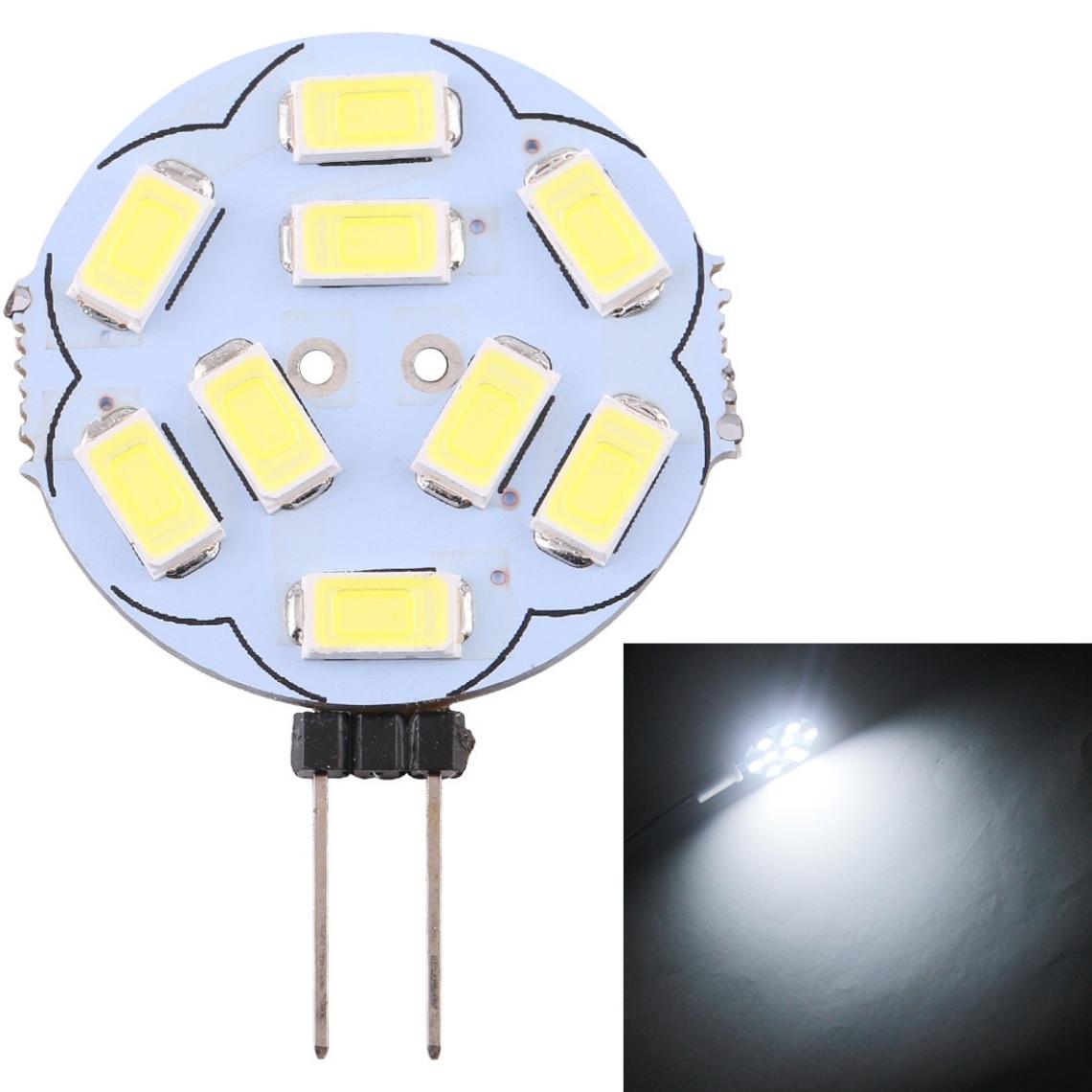 Wewoo - G4 9 LED SMD 5730 180LM 6000-6500K Ampoule de lampe de base à broche à économie d'énergie à intensité variableDC 12V lumière blanche - Ampoules LED