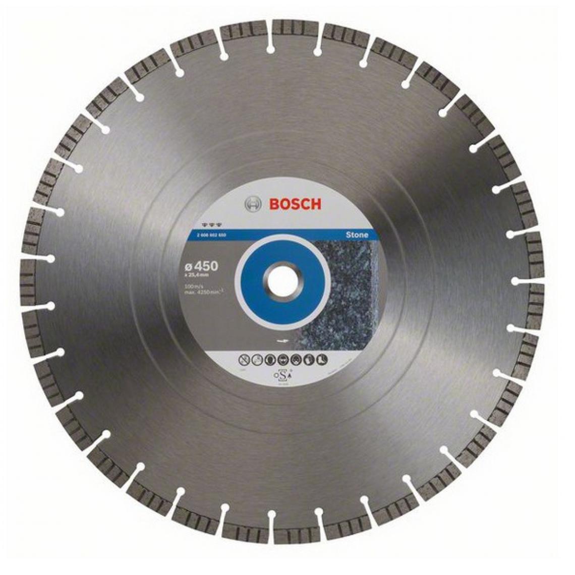 Bosch - Bosch Home and Garden - Disque à tronçonner diamanté Best for Stone 450x25,4x12mm - Accessoires meulage