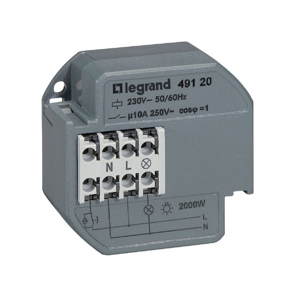 Legrand - LEGRAND - Télérupteur silencieux 10A 230V à encastrer - - Télérupteurs, minuteries et horloges