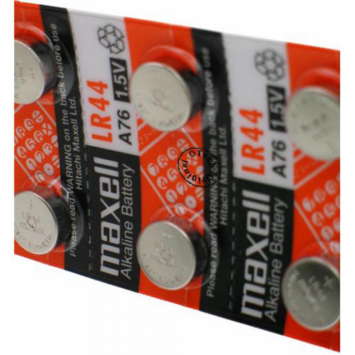 Otech - Pack de 10 piles maxell pour MAXELL A76 - Piles rechargeables