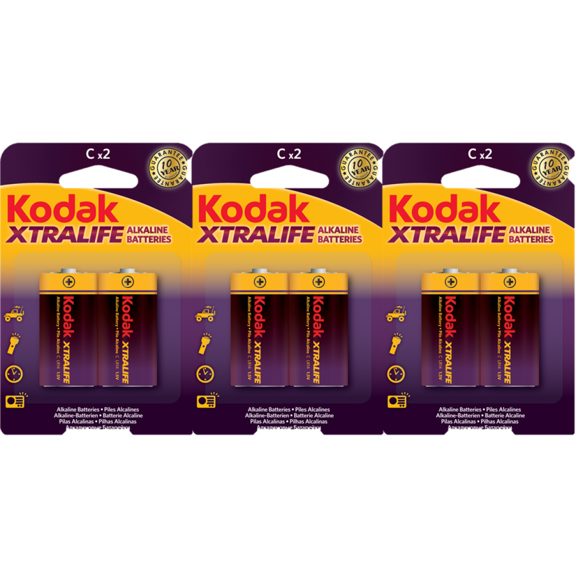 Kodak - KODAK - Piles - XTRALIFE Alcaline - C / LR14 - lot de 6-- - Piles rechargeables