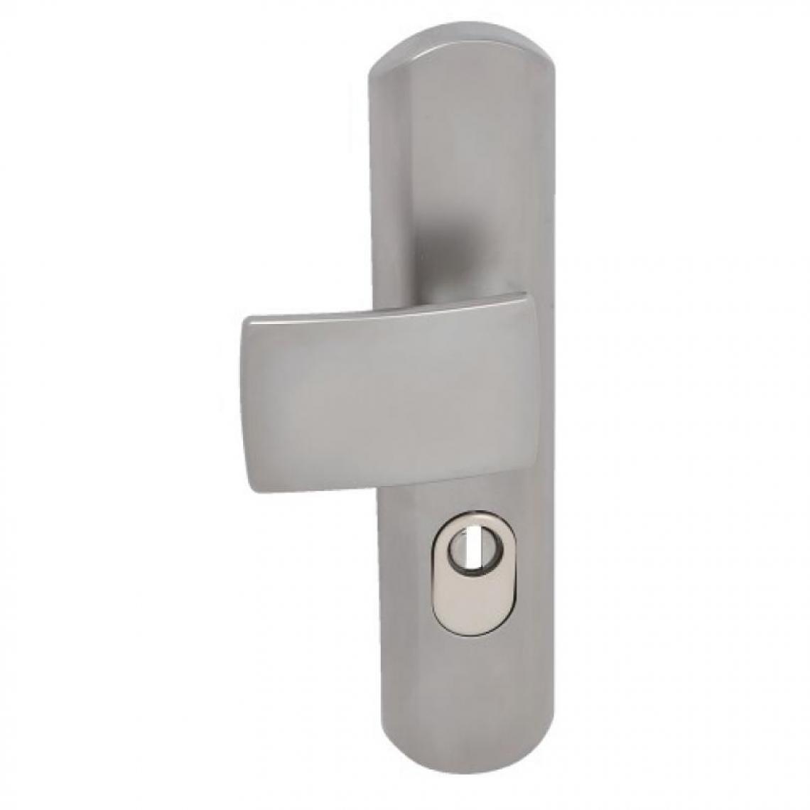 Vachette - Béquille double sur plaque de sécurité type Muze clé I finition chromé - Poignée de porte