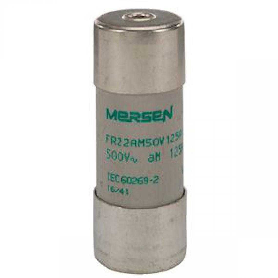 Mersen - fusible cartouche - 22 x 58 - gg - 100a - sans indicateur - 500v - mersen e218205 - Fusibles