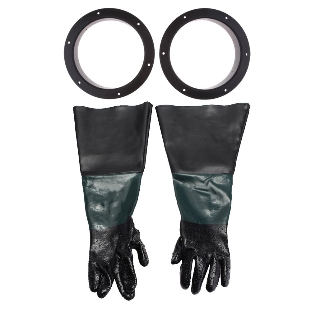 marque generique - 1 paire de gants à usage intensif + 2 porte-gants et pinces pour armoire de sablage - Pistolets à peinture