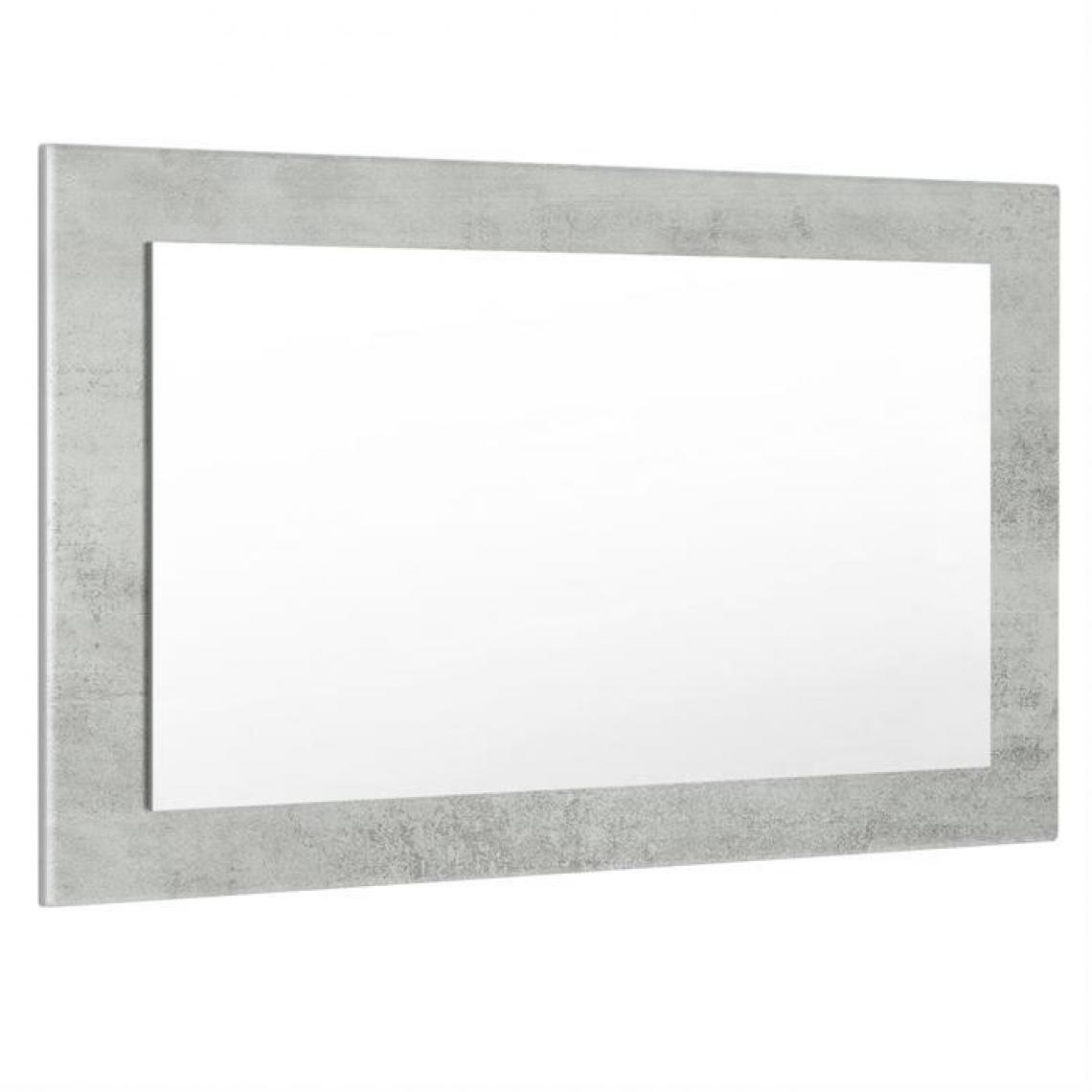 Mpc - Miroir aspect béton mat (HxLxP): 45 x 89 x 2 - Miroir de salle de bain