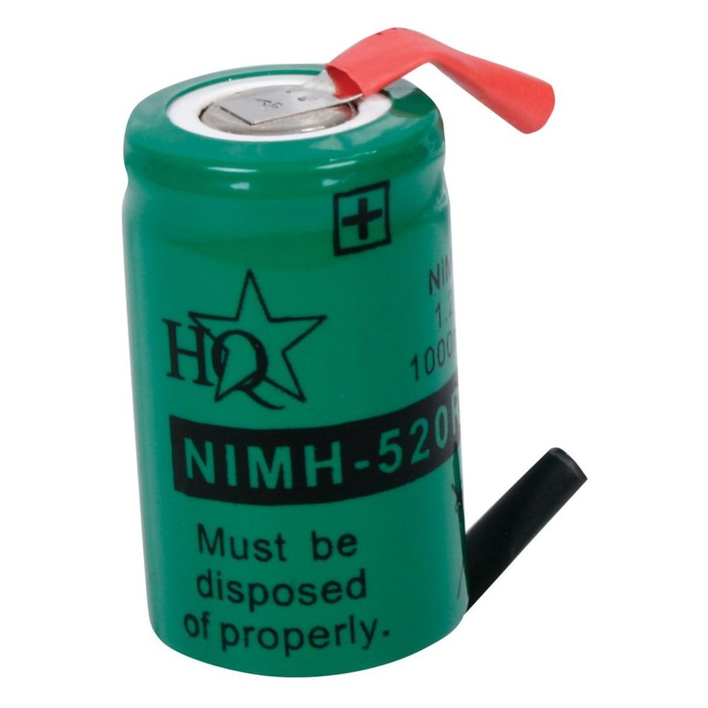 Hq - HQ Ni-MH backup battery (1 cell) 1.2 V 1000 mAh with soldering tags - Piles rechargeables