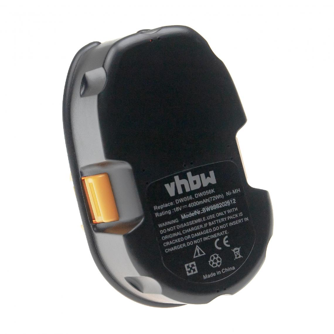 Vhbw - vhbw Batterie compatible avec Dewalt DW934, DW934K-2, DW934K2, DW934K2H, DW936, DW936K, DW938 outil électrique (4000mAh NiMH 18 V) - Accessoires vissage, perçage