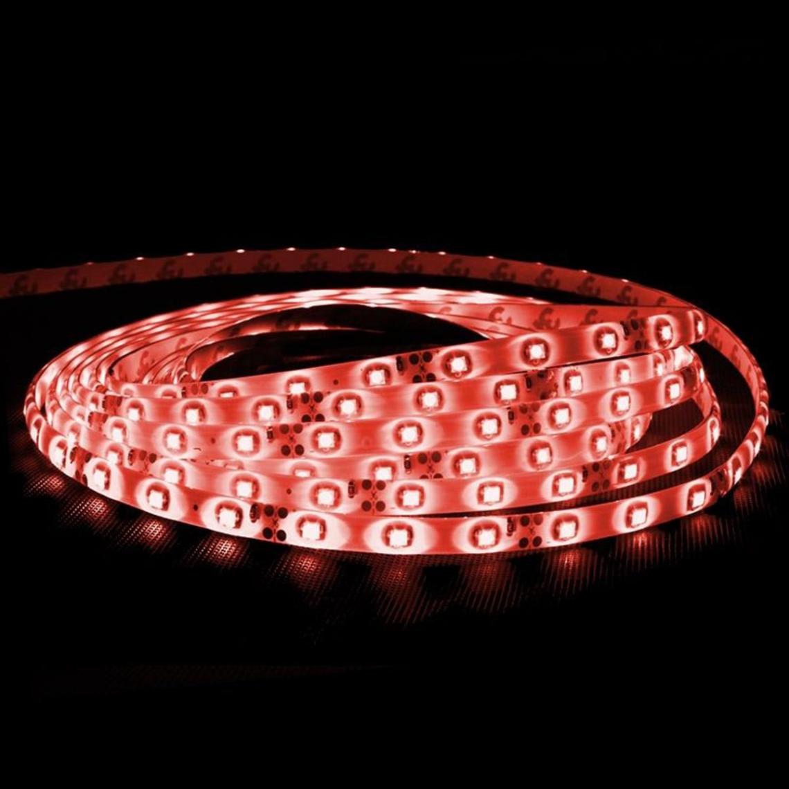 Ecd Germany - ECD Germany 10m 3528 SMD LED 12V 60 LED/m Bande lumineuse pour Noël Imperméable Rouge - Ruban LED