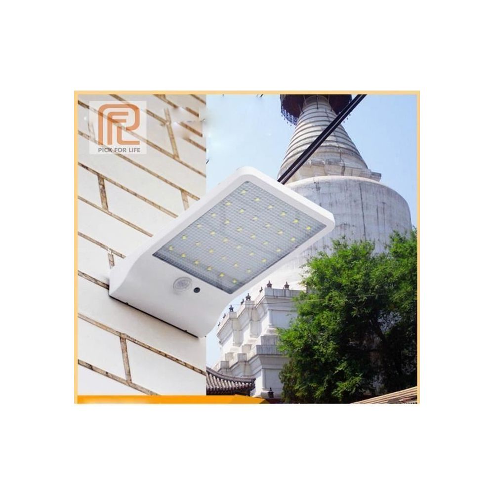 Marsee - Lampe solaire 36 LED sans fil étanche avec détecteur de mouvement et lampe extérieure pour jardin,Porte,Entrée, Lumière blanc chaude - Tubes et néons