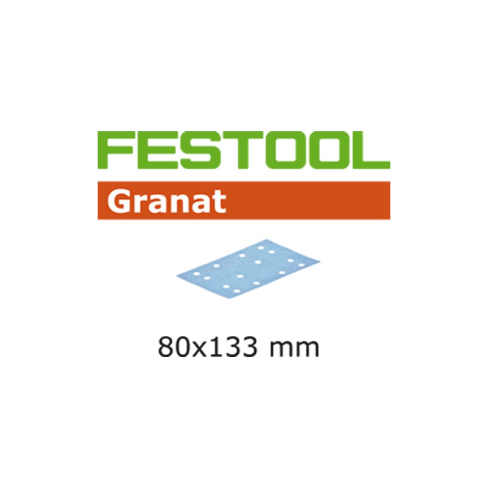Festool - Lot de 100 abrasifs stickfix 80x133mm pour enduits,apprêts,laques,peintures en COV STF 80x133P180GR/100 FESTOOL 497122 - Accessoires brossage et polissage