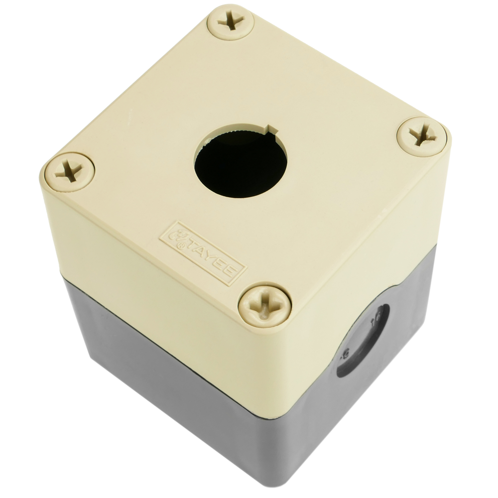 Bematik - Boîte de contrôle pour appareils électriques 1 bouton poussoir ou commutateur 22mm gris h=80mm - Interrupteurs et prises étanches