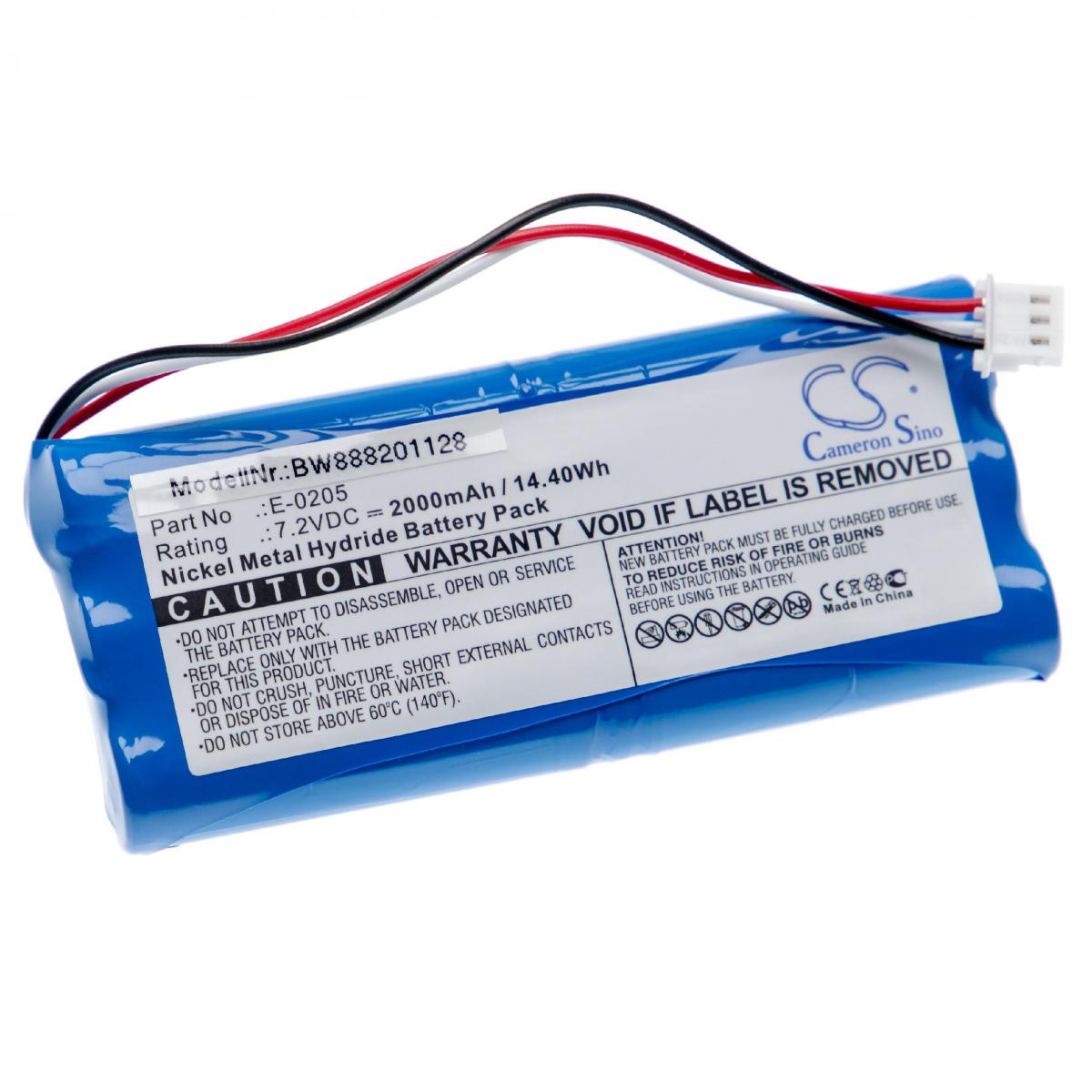 Vhbw - vhbw Batterie compatible avec Spectran HF-6065 V4, HF-6080 V4, NF-1010E, NF-3020E outil de mesure (2000mAh, 7,2V, NiMH) - Piles rechargeables