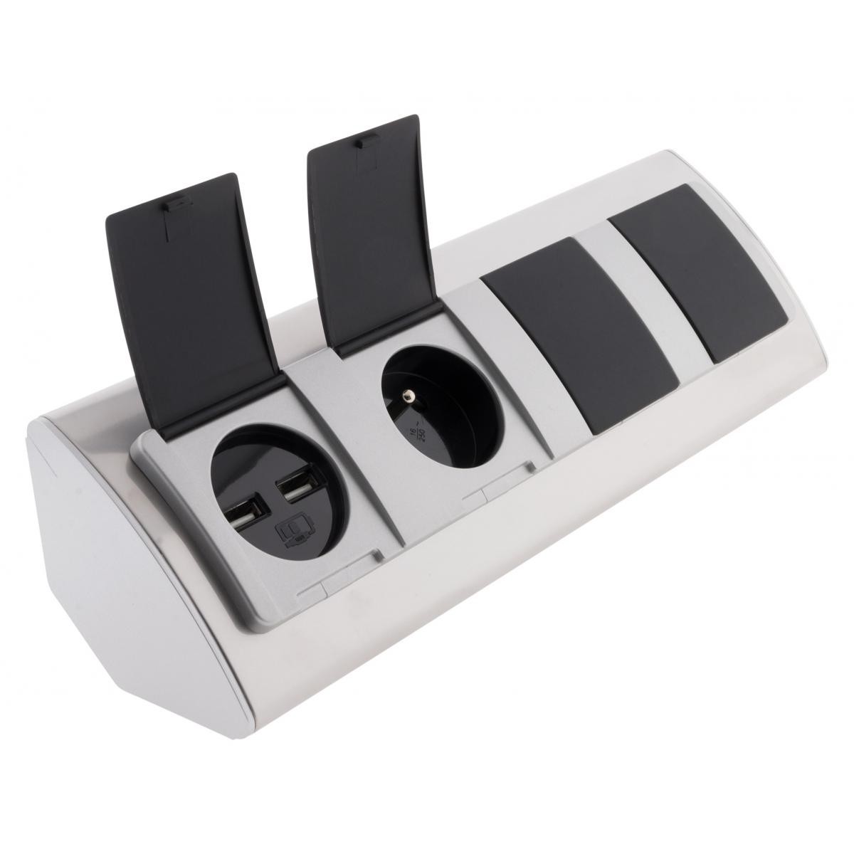 Otio - Multiprise d'angle avec clapets de protection 3 prises + 2 USB - Otio - Blocs multiprises