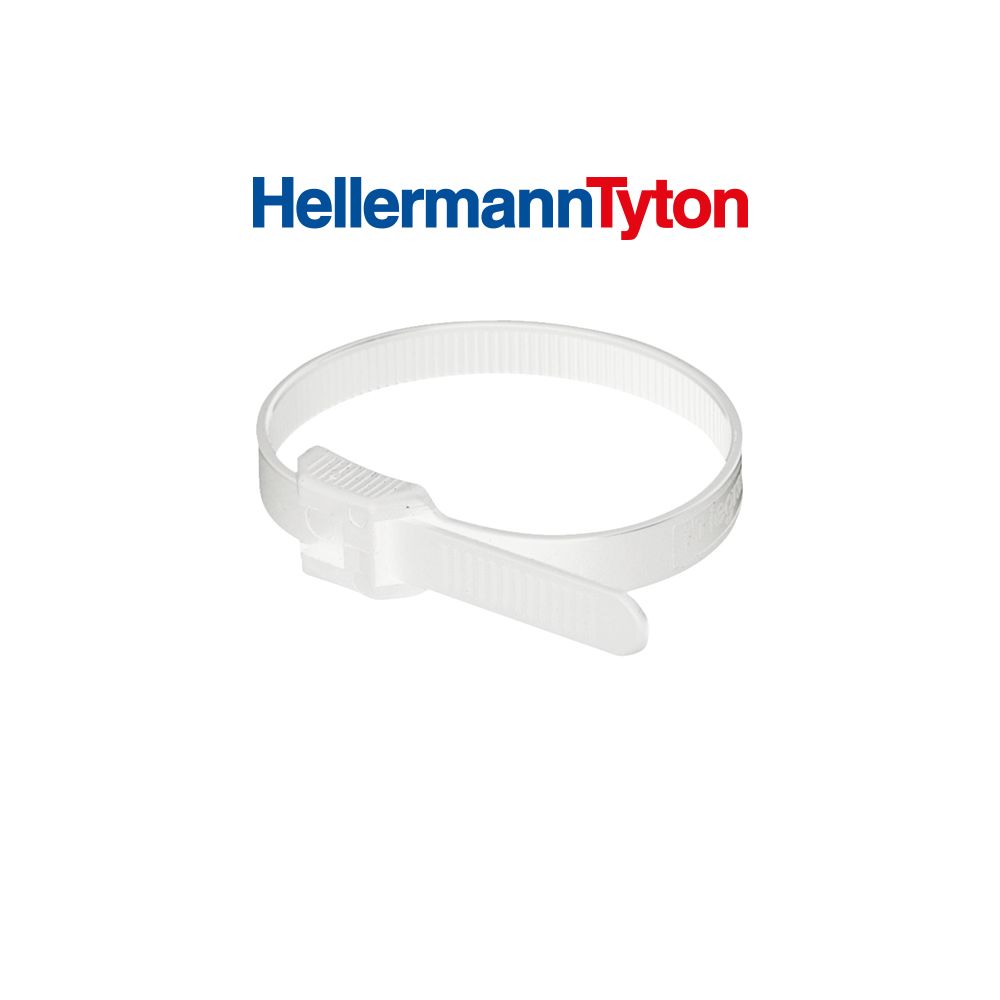 Hellermann Tyton - Hellermann Tyton - 100 colliers de serrage tête carrée blanc 150 x 3,5 mm - Fils et câbles électriques