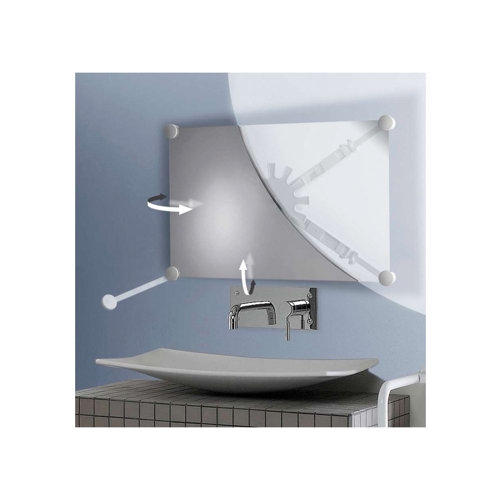 Pellet Asc - Support miroir orientable multidirectionnel Blanc - Hydrochasse