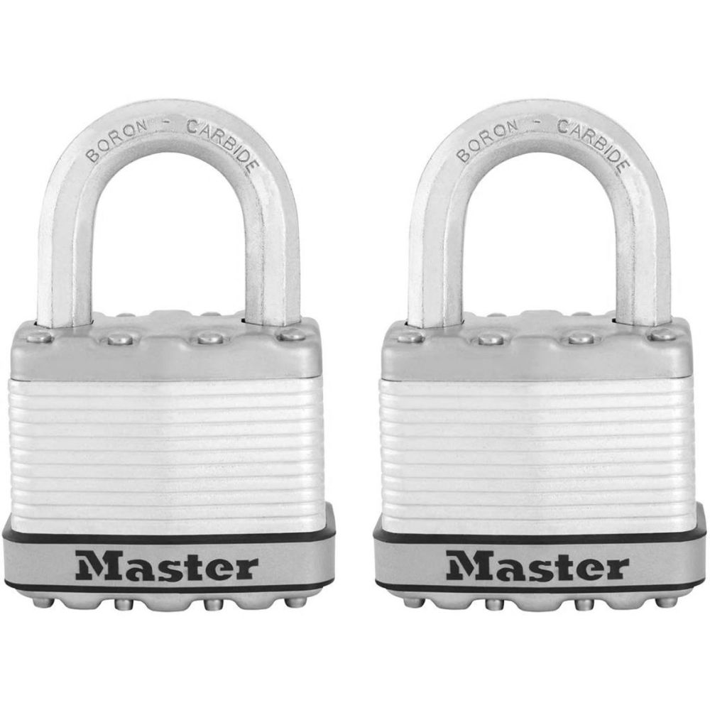 Master Lock - Master Lock Cadenas Excell 2 pcs 52 mm M5EURT - Bloque-porte