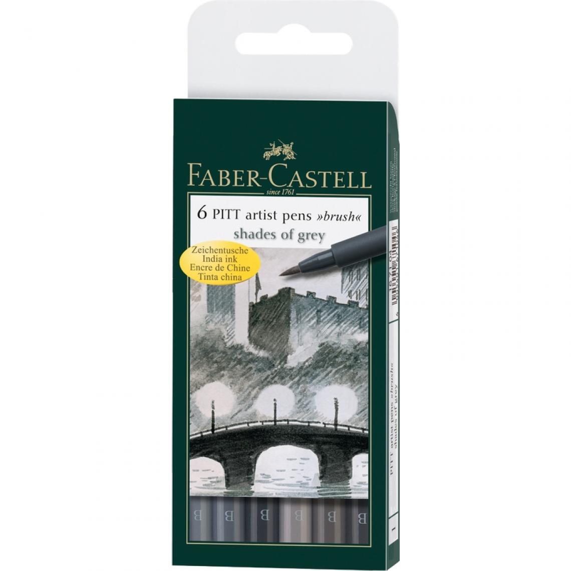 Faber-Castell - FABER-CASTELL Feutre PITT artist pen, étui 'Shades of grey' () - Outils et accessoires du peintre
