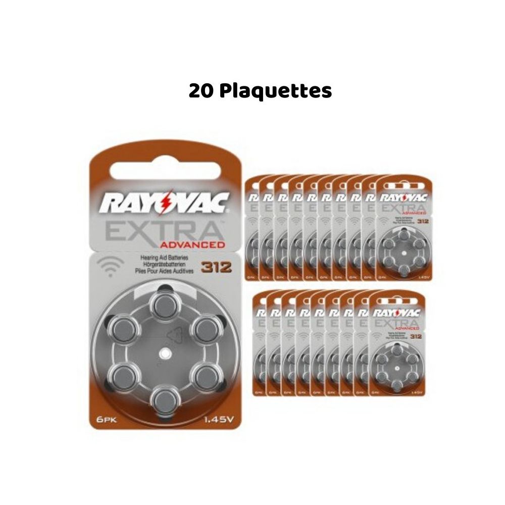 Rayovac - Piles Auditives Rayovac 312, 20 Plaquettes - Piles rechargeables