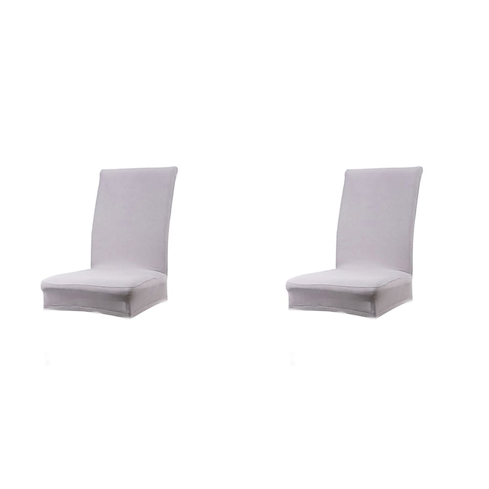 marque generique - 2pcs élégante salle à manger tabouret chaise couverture stretch protecteur gris clair - Tiroir coulissant