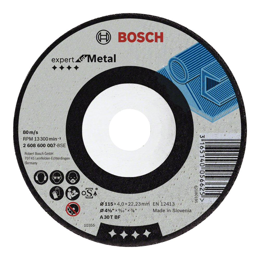 Bosch - Meule à ébarber BOSCH - Ø115 x 6.0 mm - 2608600218 - Cheville