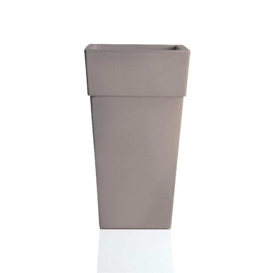 Ac-Deco - Vase pour fleurs - H 87.5 cm - Taupe - Poterie, bac à fleurs