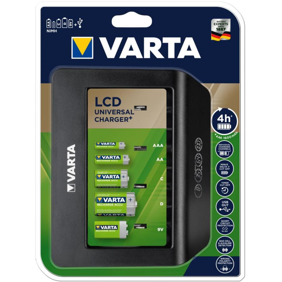Varta - Chargeur VARTA LCD Universel - 57688101401 - Piles rechargeables