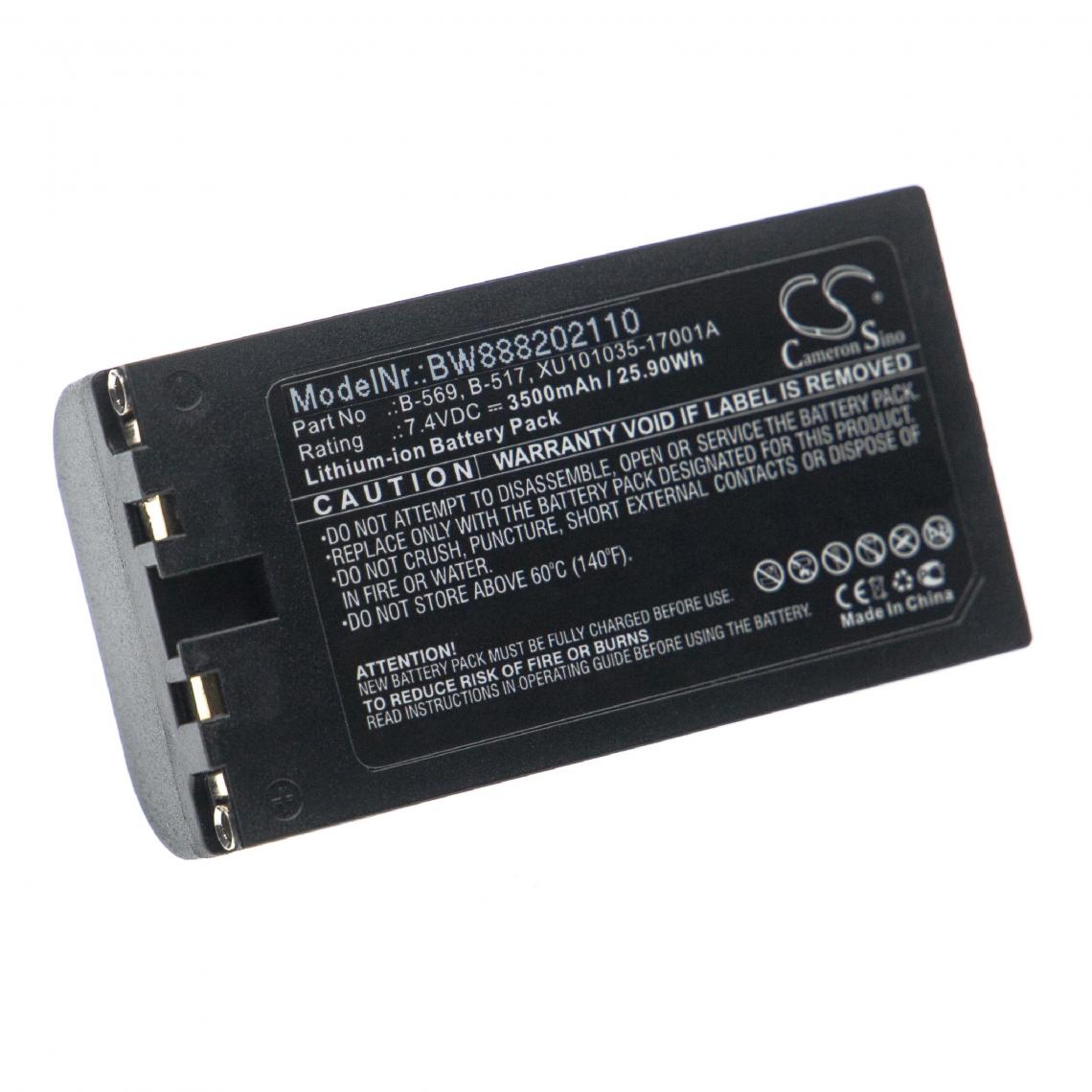 Vhbw - vhbw Batterie compatible avec Graphtec GL500A, GL800, GL800E, GL820, GL820E, GL840 outil de mesure (3500mAh, 7,4V, Li-ion) - Piles rechargeables