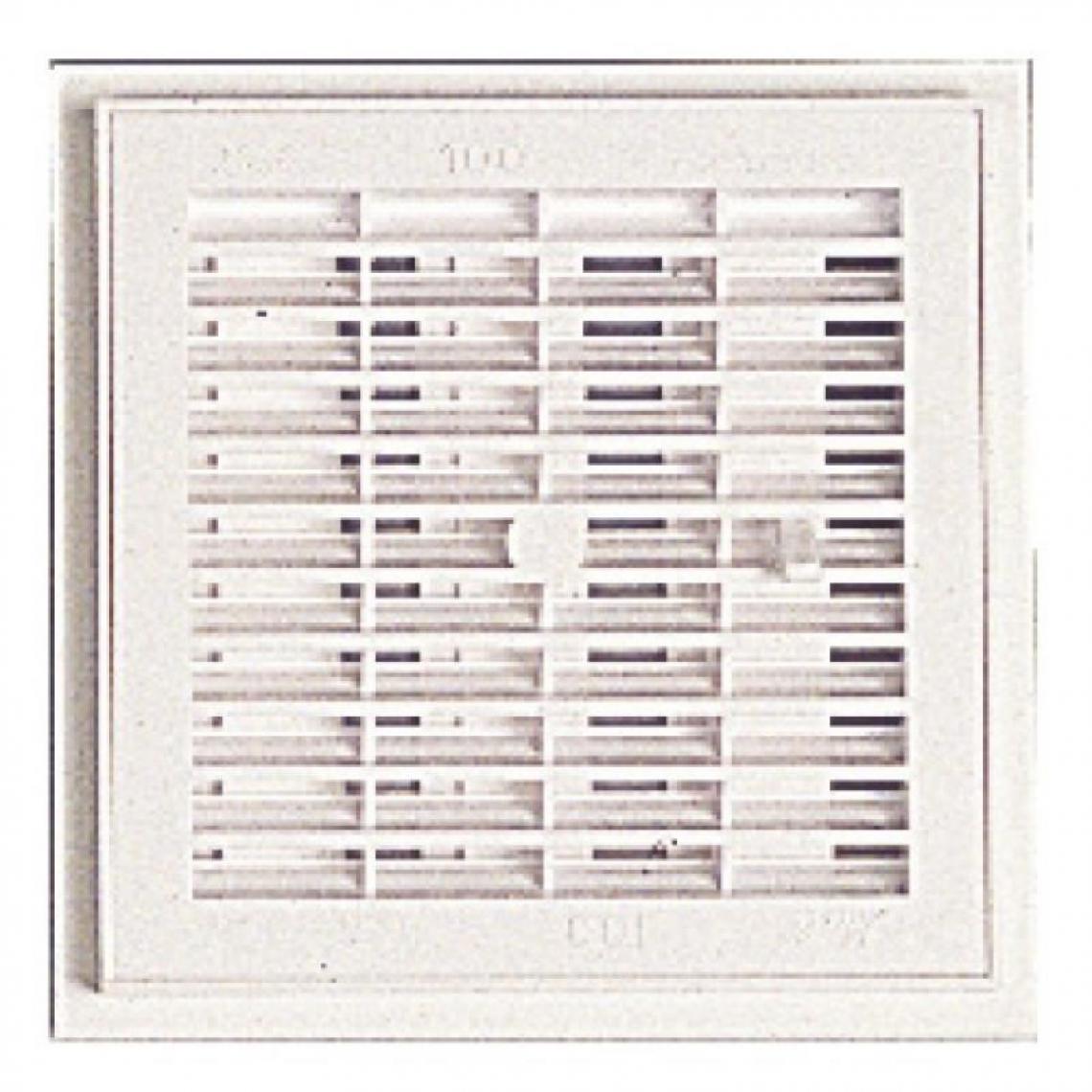 Nicoll - Grille de ventilation intérieure carrée à sceller 223 mmx223 mm- à fermeture - VMC, Ventilation