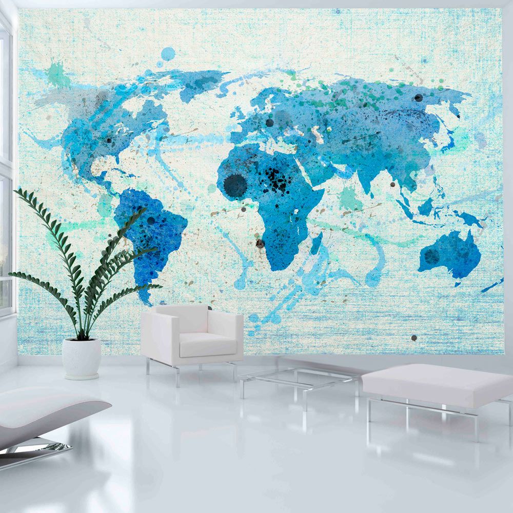 Bimago - Papier peint - Cruising and sailing - The World map - Décoration, image, art | Carte du monde | - Papier peint