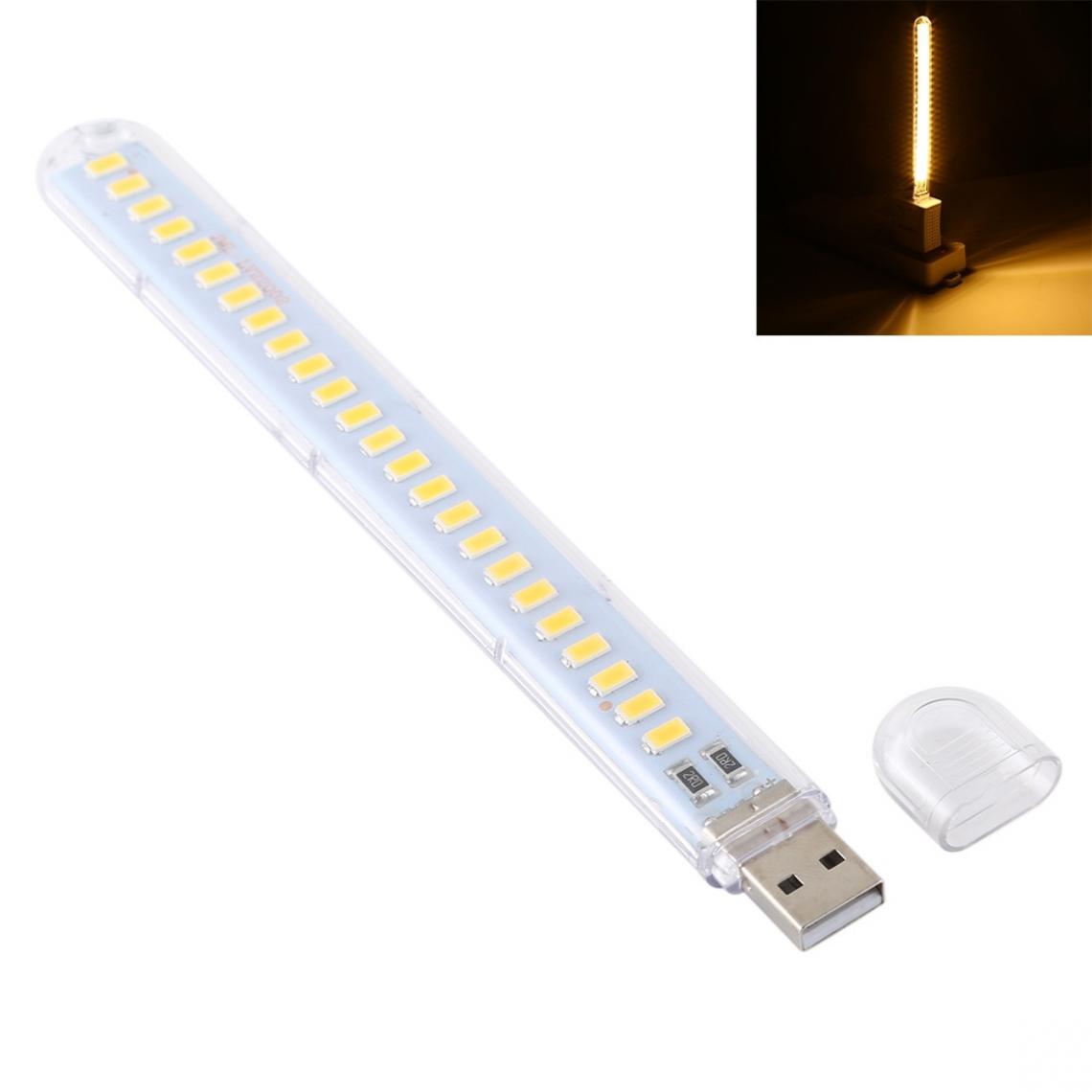 Wewoo - 3W 24LEDs 5V 200LM USB Lumière de livre LED Veilleuse portable chaude - Ampoules LED