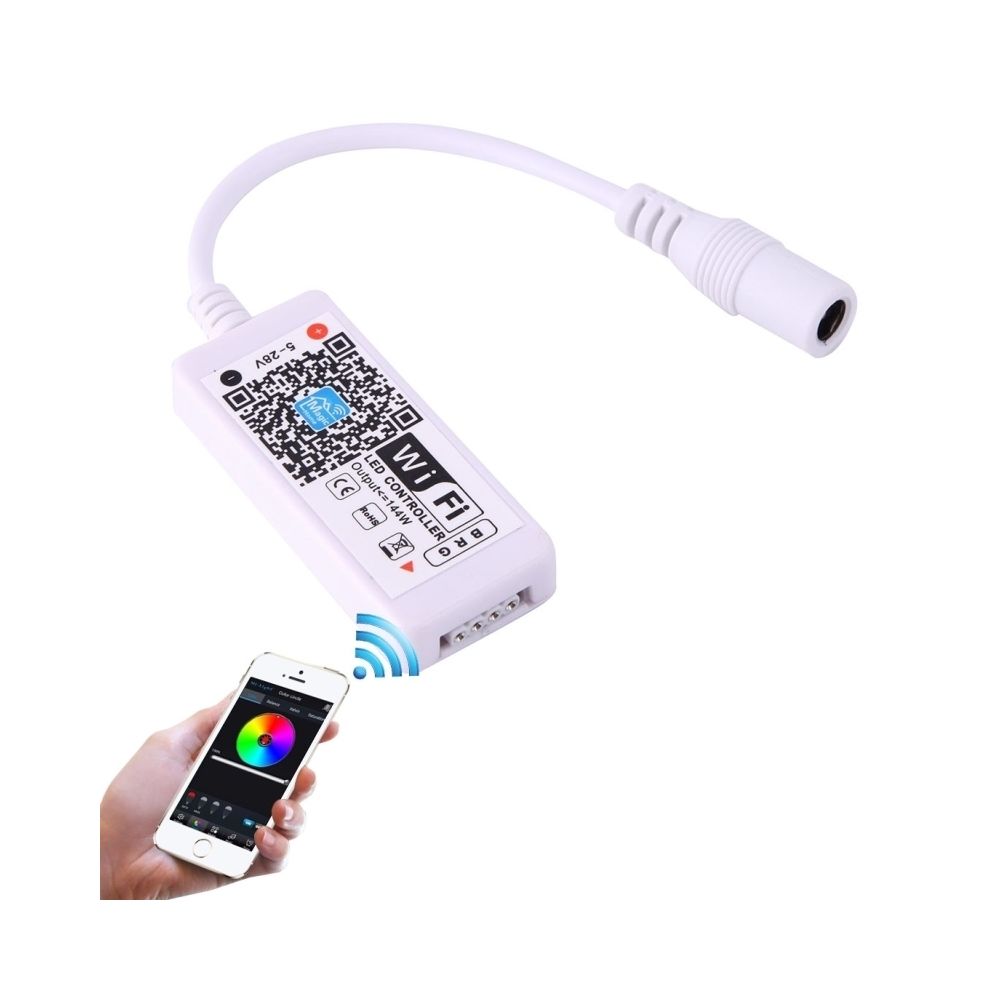Wewoo - Mini contrôleur à distance de Wifi RVB LED, appui iOS 6 ou plus tard et Android 2.3 ou plus tard, DC 5-28V - Ampoules LED