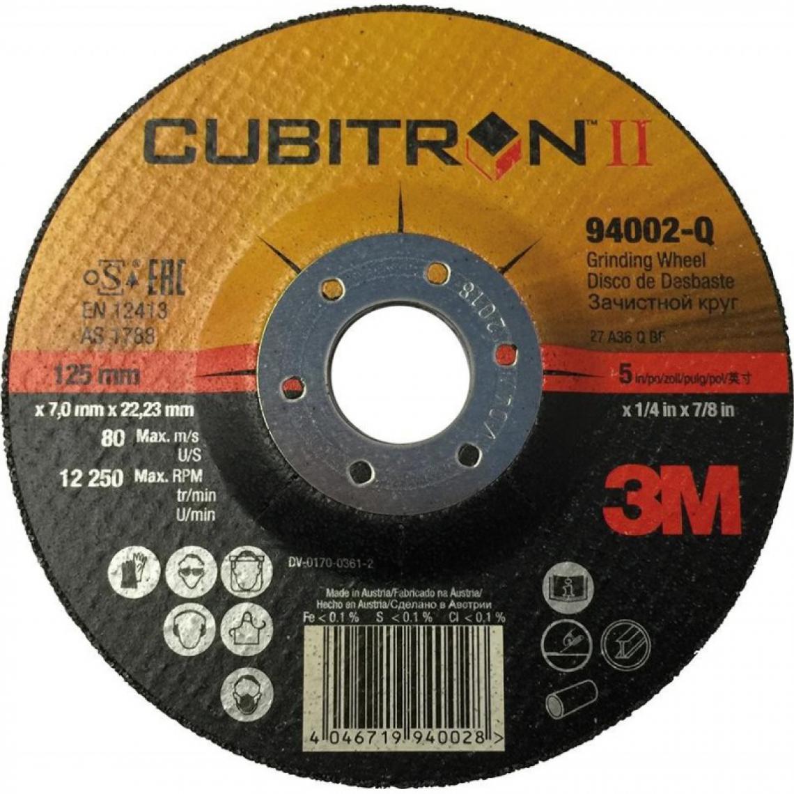 marque generique - Disque à dégrossir Cubitron II G2 125 x 7,0mm 3M - Accessoires meulage