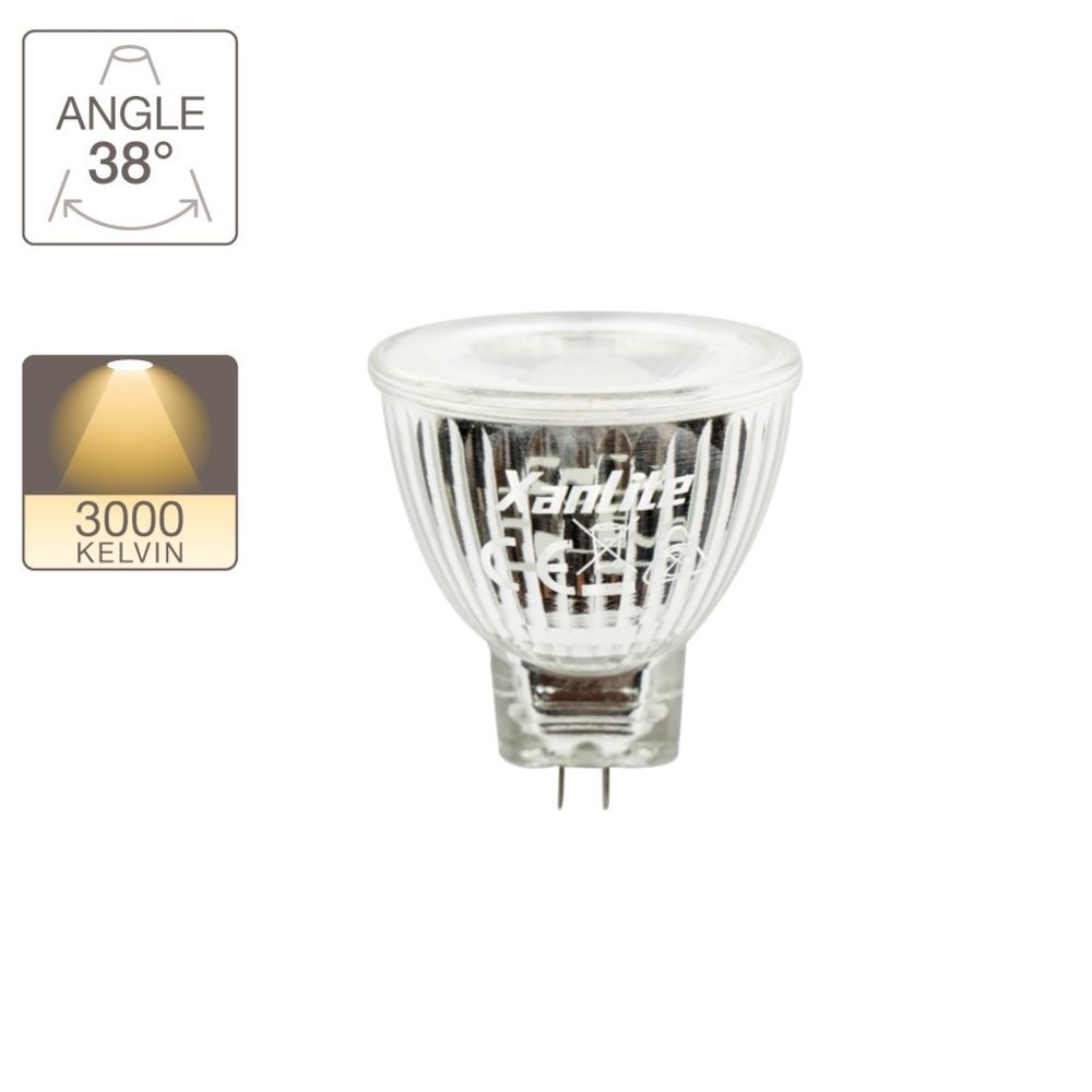 Xanlite - Ampoule LED spot, culot G4, 4W cons. (20W eq.), lumière blanche chaude - Ampoules LED
