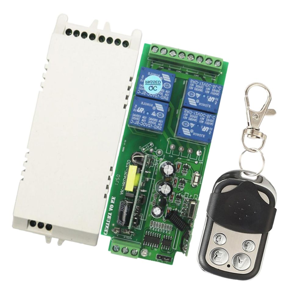 marque generique - 433mhz 4ch sans fil télécommandes contrôle récepteur relais commutateur - Appareils de mesure